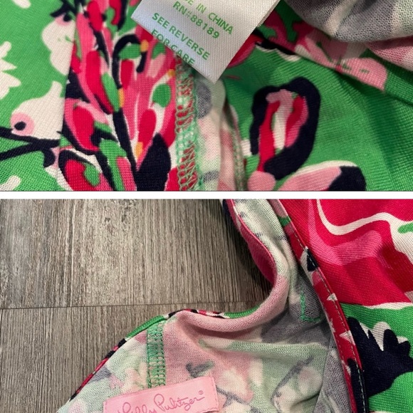 Lilly Pulitzer Whinnie Emerald Floral Dress. - Picture 4 of 4